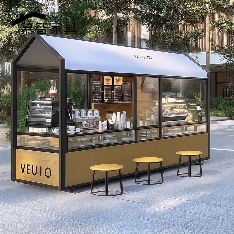 Mz233 Outdoor Stall Cart, Snack Cart, Mobile Food Truck, Multifunctional Mobile Vehicle, Movable Coffee Cart