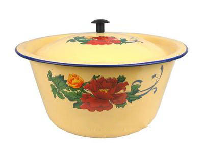 Enamel Enamel basin nostalgic classic hand washing bowl of old Enamel cover deepened with the cover 20-30 flat bowl of soup basin