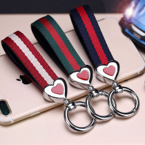 Key Buckle Female Pendant Tide Personality Creative Genuine Leather Upscale Car Key Chain Korea Cute Couple Customize