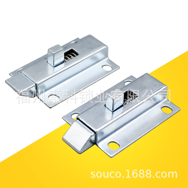 Spring Door Bolt automatic door closing bolt iron galvanized lock tongue Industrial door bolt equipment door welding type door bolt