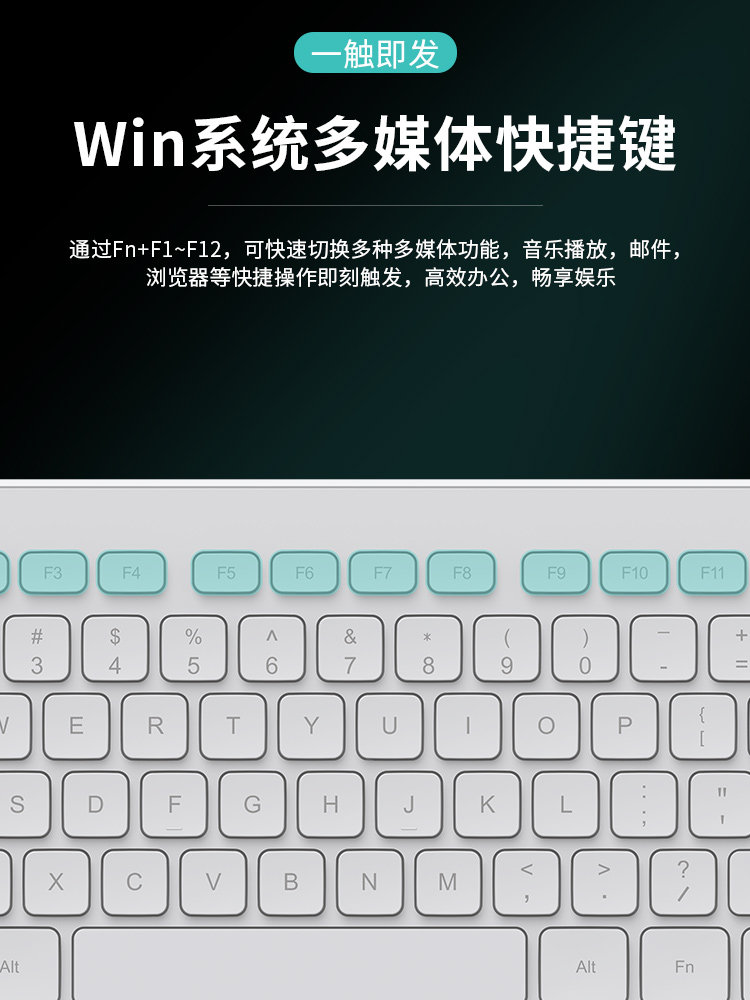 Wireless Keyboard and Mouse Set, Silent, for Office Typing, Computer Desktop, External Wired Usb, Suitable for Dell