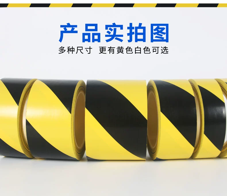 Băng cảnh báo PVC ngựa vằn đen và vàng băng qua mốc nhãn dán phân vùng mặt đất xưởng logo bảng màu định vị sàn bang dinh phan quang