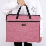 Двухэтажная художественная сумка, водонепроницаемая льняная сумка для папок с молнией, вместительная и большая сумка для учебы, микрофон для школьников, мультяшный тканевый мешок, набор материалов, ткань оксфорд