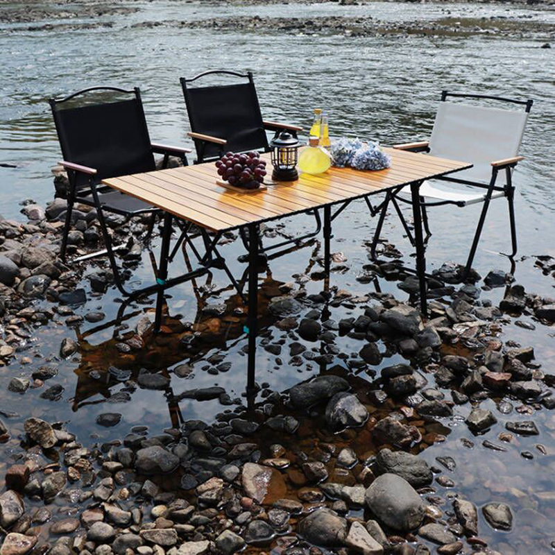 All aluminum alloy elevated tableoutoutoutdoorportable barbecue picnic camp set-up beach self-driving egg roll chair