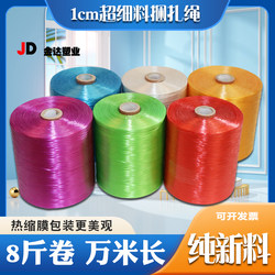 Brand New 1cm Thin Binding Rope Pp Packing Rope Plastic Rope Packaging Rope 1cm Wide Fiber Rope Binding Strap