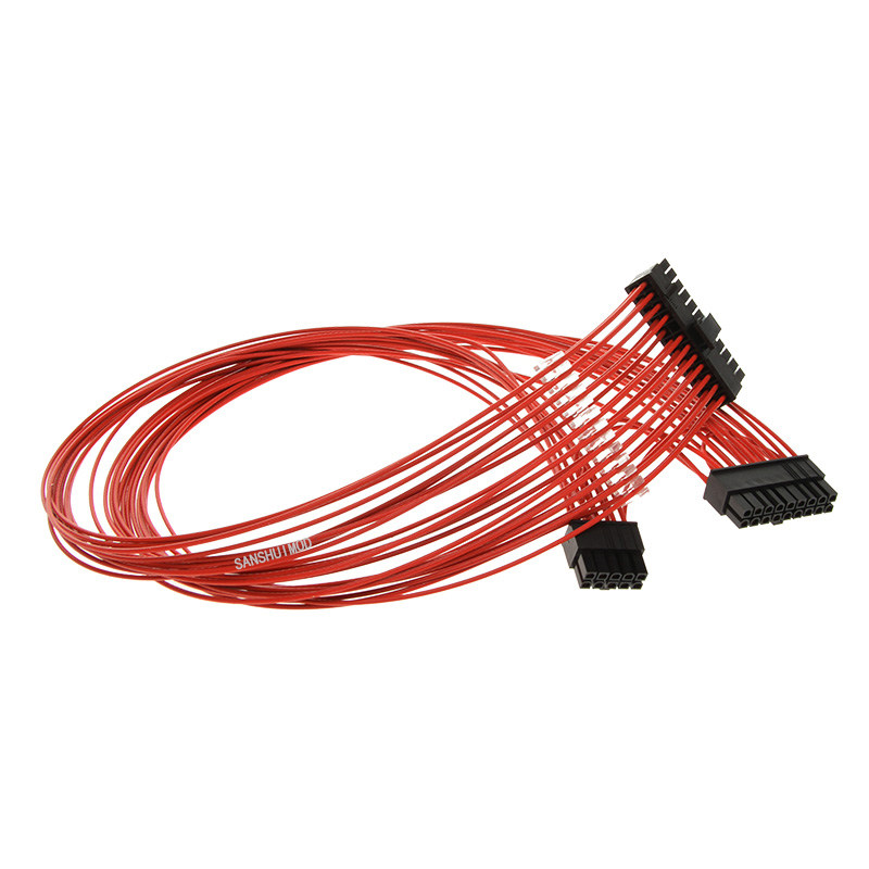 silver-coated wire red main board CPU processor graphics card power supply wire hard disc computer full module power customized wire