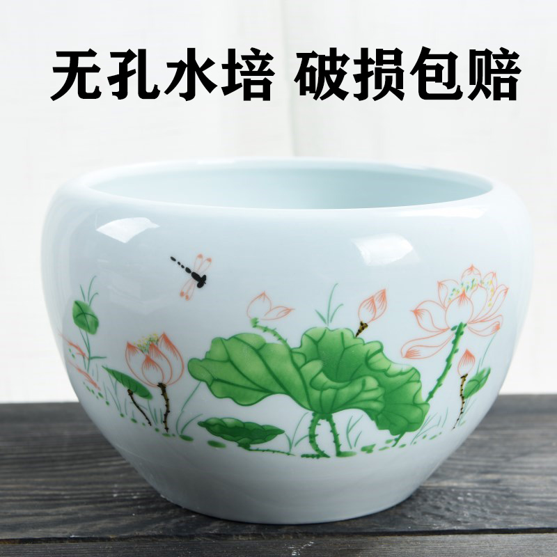 Copper grass hydroponic flower POTS of money grass special ceramic large clearance contracted daffodil water raise lotus bowl lotus leaf
