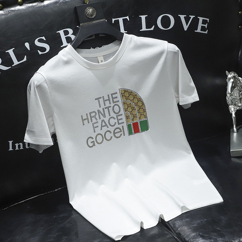 European station short sleeve T-shirt man 2022 new Eurostock trendy ice silk printed with half sleeves silk light cotton undershirt