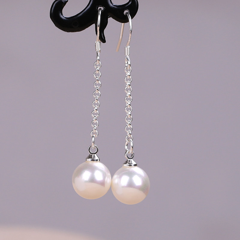 Yaoyoumei pearl earrings sterling silver female 2022 new trendy long version lady earrings Korean temperament earrings gift