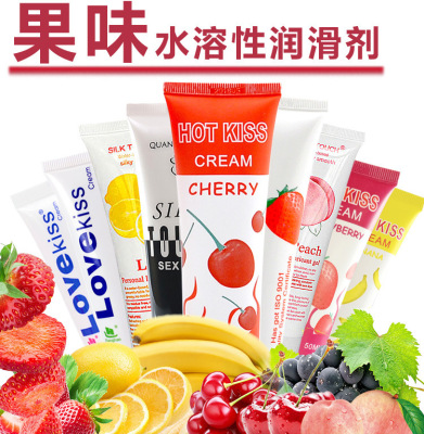 taobao agent Hot Kiss Lubricating Oil Fruit Fruit Fruit Fruit Fruit Fruit Fruit Fruit Fruit Fruit Washing Men and Women's Private Persons Flegraded Motor Moisturizer Adult Sexual Products HX