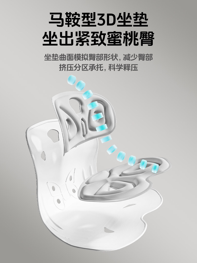 German Benbo Ergonomic Lumbar Support Cushion Office Chair Cushion Long Sitting Lumbar Cushion Posture Correction Artifact Chair Pad