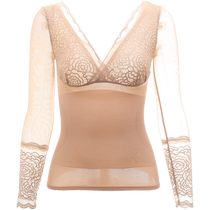 Tummy control body shaping upper body womens thin inner fit slimming body corset autumn and winter long-sleeved thermal underwear