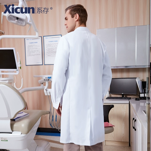 系存 Белый халат, униформа врача, летний тонкий лонгслив, униформа медсестры для работы, короткий рукав, для салонов красоты