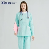 系存 Униформа медсестры, летний лонгслив, раздельный комплект для работы, короткий рукав, для салонов красоты