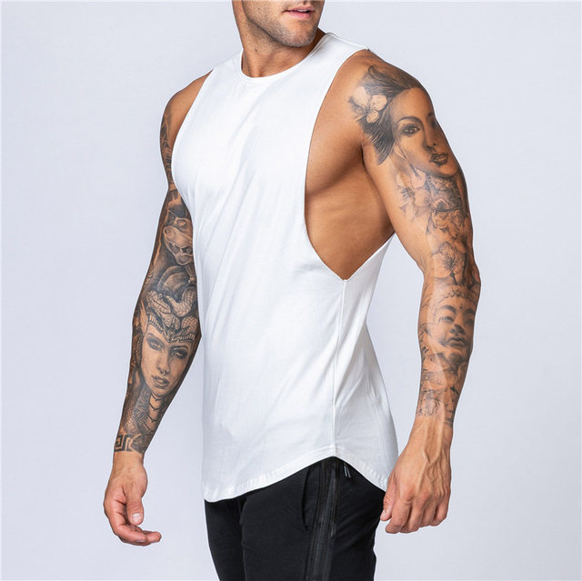 ins summer loose waistcoat sweat-absorbent vest for men with trendy sports sleeveless t-shirt Korean style personalized hip-hop trendy brandy