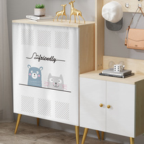 Storage rack door curtain Velcro cover ugly shoe cabinet self-adhesive curtain kitchen girl heart door curtain cloth sideboard