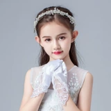 Детское платье, короткие белые перчатки для принцессы, в корейском стиле, подарок на день рождения