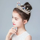 Тиара, наряд маленькой принцессы, ободок из жемчуга, шпильки для волос, золотая корона, в корейском стиле, для подиума