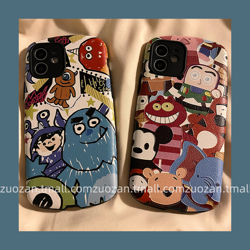 Cute hairy one-eyed boy is suitable for 13 14pro max Apple 12 mobile phone case iphone11 cartoon 14plus all-inclusive soft shell xr female xsmax protective cover silicon
