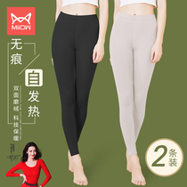 Cat Lady Autumn Pants Lady Pure Cotton Sweatpants Spring Autumnines Wear Beating Bottom Lining Pants Warm Pants No marks Fever Suede Pants Woman