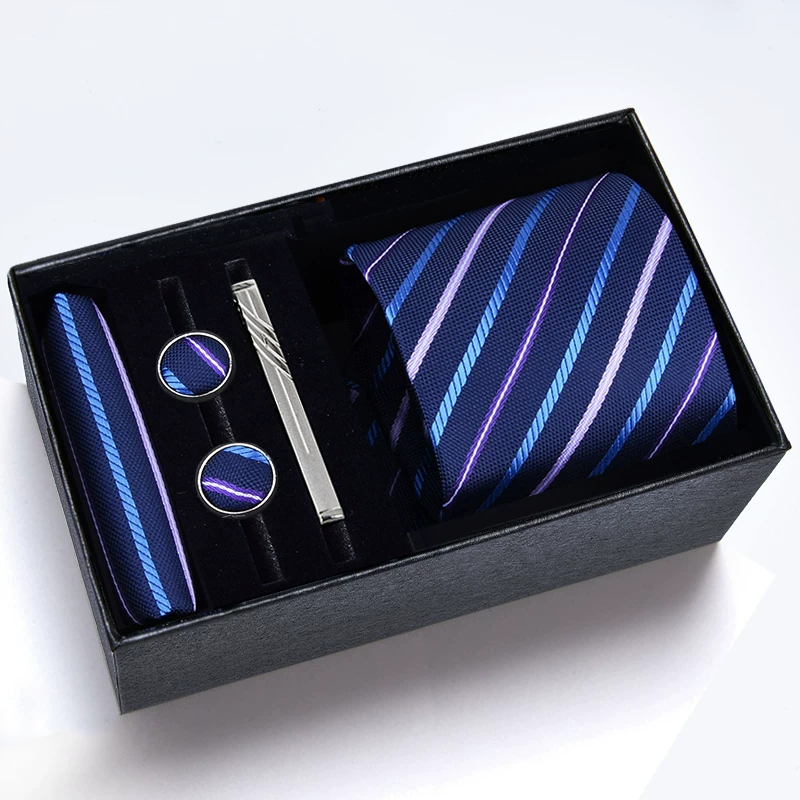 Gift box, classic suit jacket, black red tie