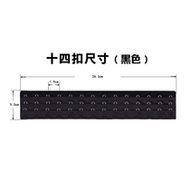 Universal waist extension buckle black 14 buckles