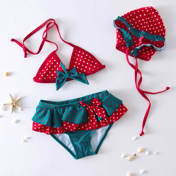 Áo tắm bé gái một mảnh bikini xẻ tà cực dễ thương của Nhật. Áo tắm trẻ em gái - Bộ đồ bơi của Kid