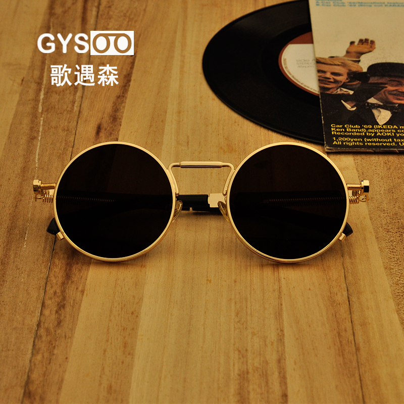 2022 new punk round glasses sunglasses sunglasses sunglasses men sunglasses eye driving mirror