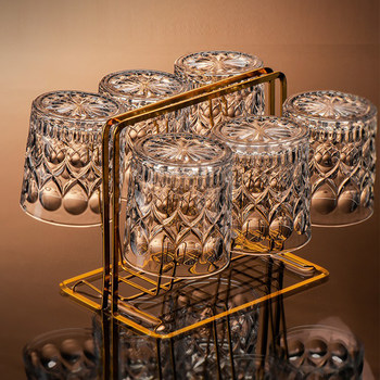 European-Style Whiskey Glass Set, Household Glass Cup, High-Value Beer Cup, Trendy Creative High-End Liquor Glass