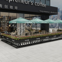 Wrought iron flower box Outdoor commercial street sales department square city flower bed flower trough fence partition pendulum combination customization