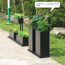 Nordic outdoor flower box wrought iron flower rack Sales department partition fence flower trough Commercial street outside the rectangular flower bed