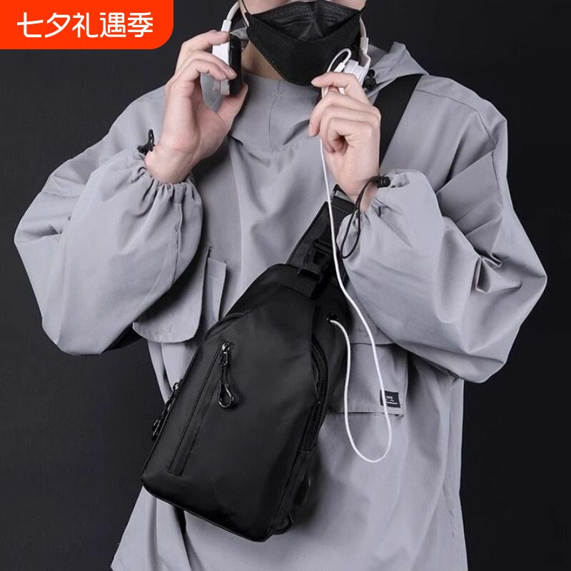 Waterproof chest bag for outdoor cycling, thickened multi-layer crossbody bag