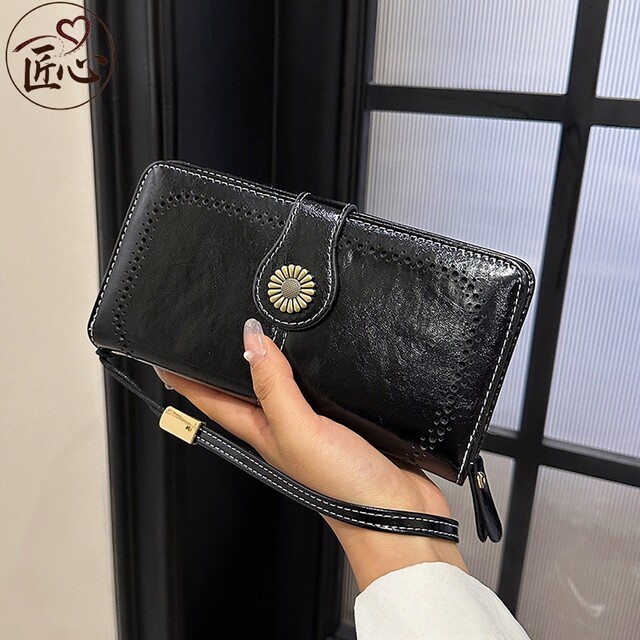 Versatile women's multi-functional long wallet card holder all in one European and American fashion multi-card slot large capacity women's clutch bag