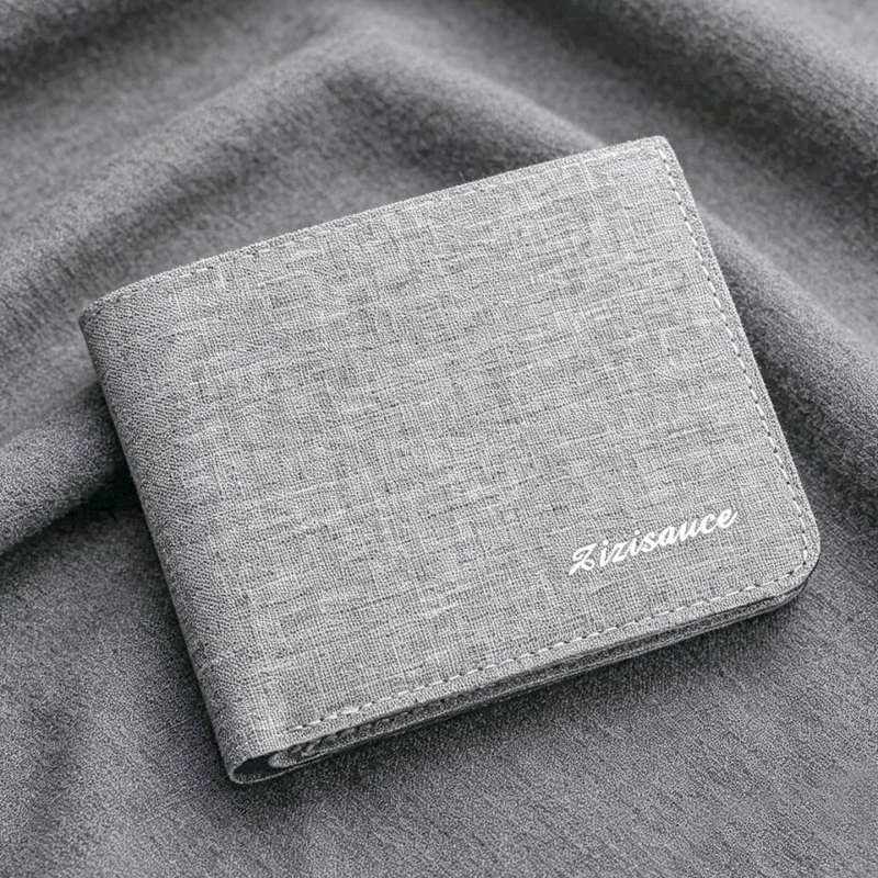 Canvas Wallet for Men, Ultra-Thin Leather Wallet for Students, Can Hold Driver's License, Men's Wallet, Trendy Brand, Anti-Magnetic for Coins Canvas Wallet for Men, Ultra-Thin Leather Wallet for Students, Can Hold Driver's License, Men's Wallet, Trendy Brand, Anti-Magnetic for Coins