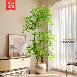 Artificial Green Plant Nantian Bamboo Accessible Luxury Indoor Large Floor-standing Fancy Potted Plant Decoration Bionic Fake Tree Ornaments