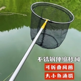 Телескопическая рыболовная сеть из нержавеющей стали, сетка для волос, складной комплект, полный комплект