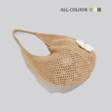 Вместительная и большая сумка на одно плечо, летняя пляжная плетеная сумка через плечо для отдыха