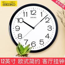 SEIKO Japan SEIKO 12 inch clock modern simple household living room bedroom creative clock round wall clock