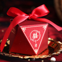 Brilliance (star sparkling diamond box) Wine Red Wedding Happy Sugar Box Creative Joy Candy Box Wedding Little Sugar Box paper Box