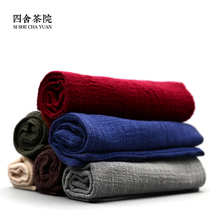 Four-house tea hospital cotton linen tea towel tea pad water-absorbing thickening special pot towel kung fu tea ceremony Japanese small square towel