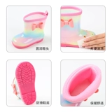 Детская обувь, нескользящие сапоги, дождевик, милый комплект для мальчиков для раннего возраста, водонепроницаемые туфли