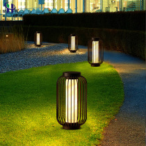 Factory direct sales led birdcage shape outdoor waterproof stainless steel community villa park custom art lawn lamp