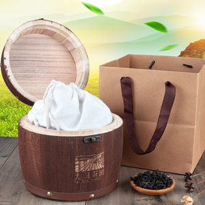 武夷大红袍茶高端送礼木桶装红茶茶叶