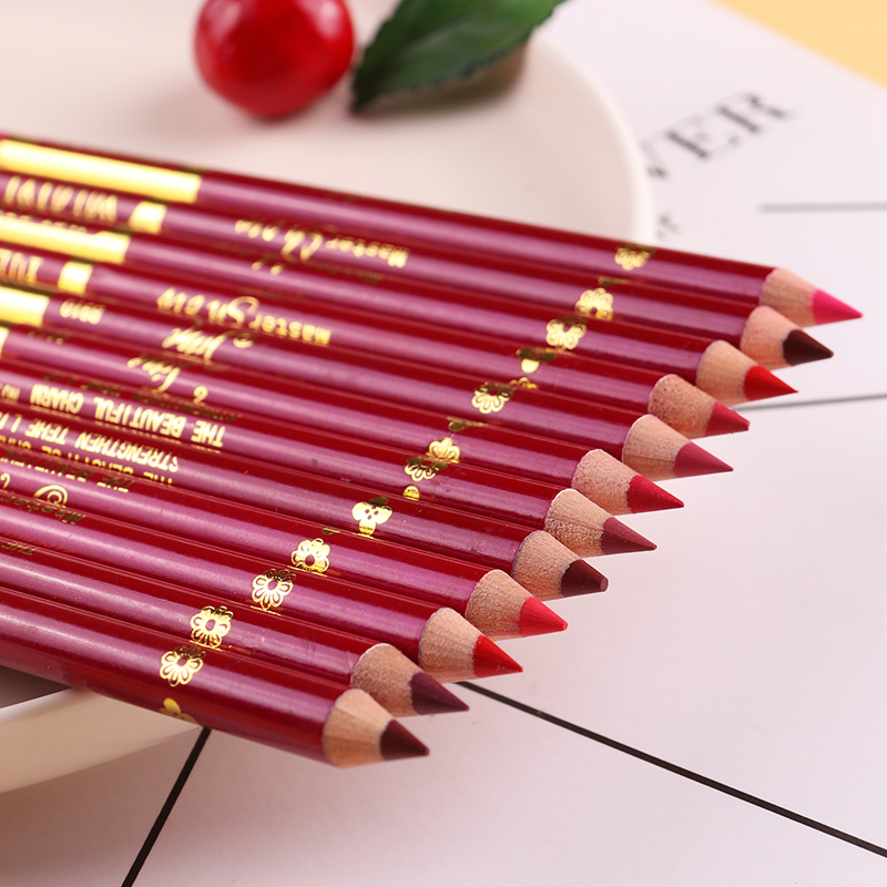 13 Color Lip line Pen embroidered line positioning lip Pen nude color lipstick Persistent Waterproof Without Fainting Out of Color