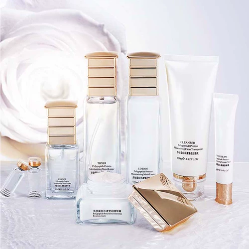 Набор лица четырех -летнего старого магазина увлажняющий костюм лицевой пептидный белок Cavine Cosmetics подлинный полный набор для ухода за людьми