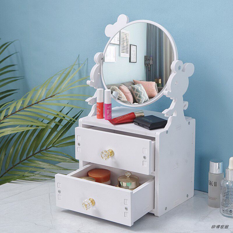 Net red desktop desktop makeup mirror dormitory girl makeup mirror beauty mirror princess flip portable small mirror