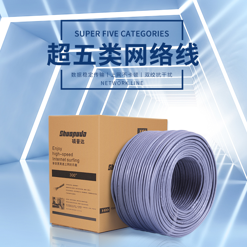 Network line home ultra-long ultra-five routers high-speed computer connection broadband indoor and outdoor home improvement monitoring 5 meters 20m