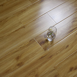 12mm reinforced composite floor heating imitation solid wood floor Waterproof sealing wax factory direct Abrasion Resistant high bright bread installation