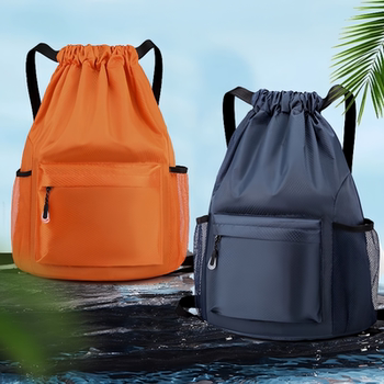 Bubble pocket wet and dry separation swimming storage backpack travel bag drawstring backpack sports training basketball bag