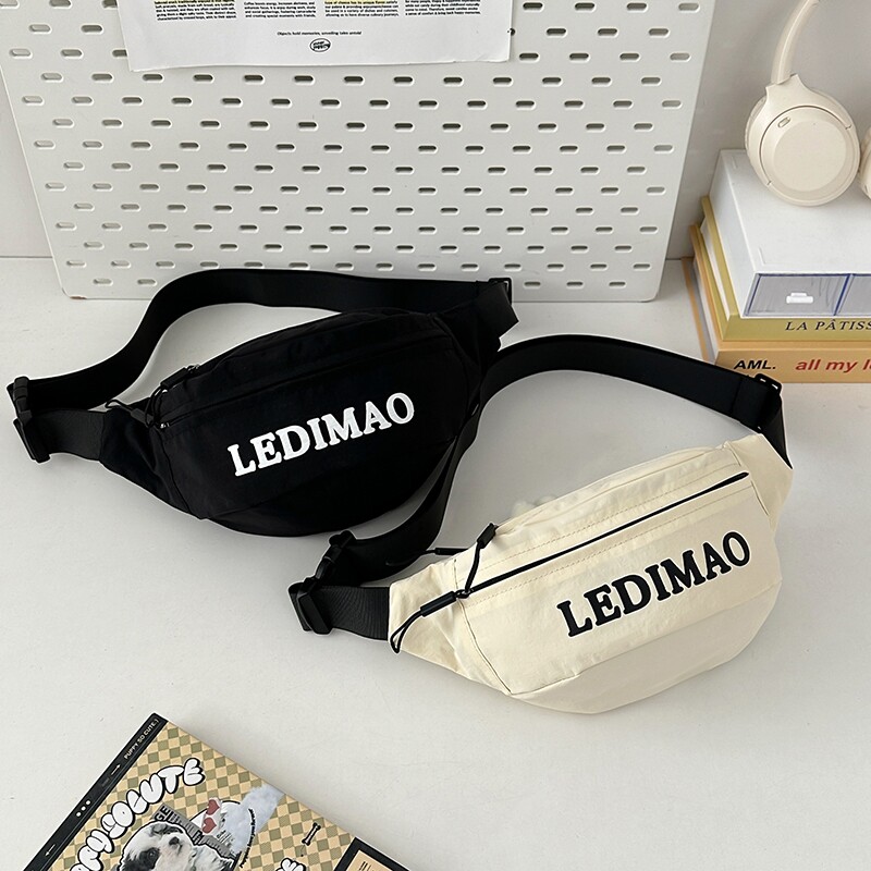 Korean style chest bag for women, trendy brand simple boy's crossbody bag